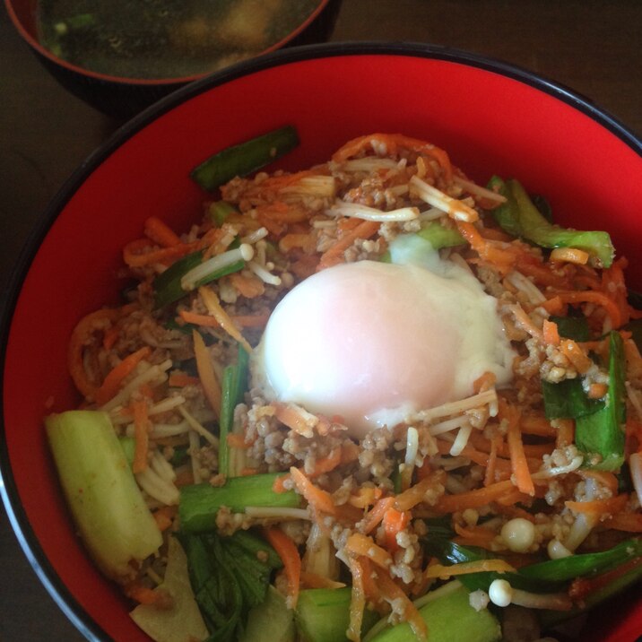 野菜とそぼろのビビンバ♪